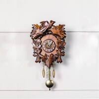 Small traditional quartz cuckoo clock. Features cuckoo and  12 melodies. Made in Germany.
