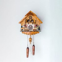 RHEINBERG, Chalet Cuckoo Clock with  Dancers.  Plays 12 Melodies.