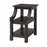 Martin Svensson Home Barn Door Chairside Table with Power Espresso Brown