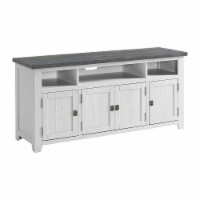 Martin Svensson Home Foundry 65  TV Stand White Stain with Gray Top