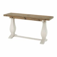 Martin Svensson Home Napa Solid Wood Flip Top Sofa Table White Stain and Natural