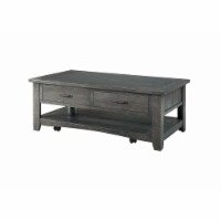 Martin Svensson Home Rustic Solid Wood 2 Drawer Coffee Table Gray