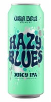 Oskar Blues Hazy Blues Juicy IPA Craft Beer Single Can Perspective: Main