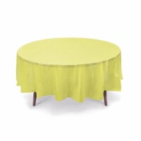 Gift Expressions TCRH-YEL-6 Round Table Cover, Yellow - Case of 19