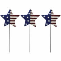 Alpine 24 In. Metal American Flag Garden Stake Lawn Ornament QEL152 Pack of 18