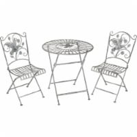 Alpine 3-Piece Hummingbird Foldable Floral Bistro Set BVK670A