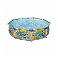 Bestway Steel Pro 9' x 26  Above Ground Round Outdoor Swimming Pool, Panda Print