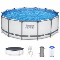 Bestway Steel Pro MAX 14'x48 Round Above Ground Swimming Pool with Pump & Cover
