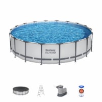 Bestway Steel Pro MAX 18'x48 Round Above Ground Swimming Pool with Pump & Cover
