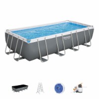 Bestway Power Steel 18' x 9' x 48 Rectangular Above Ground Swimming Pool Set