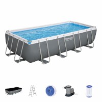 Bestway Power Steel 18' x 9' x 48 Rectangular Above Ground Swimming Pool Set