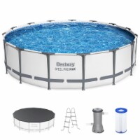 Bestway Steel Pro MAX 15'x42 Round Above Ground Swimming Pool with Pump & Cover