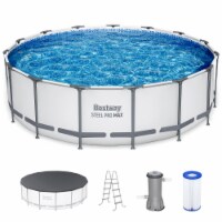 Bestway Steel Pro MAX 15'x48 Round Above Ground Swimming Pool with Pump & Cover