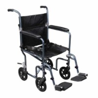 Drive Medical rtlfw19rw-rd Flyweight Lightweight Transport Wheelchair with Removable Wheels Perspective: Main