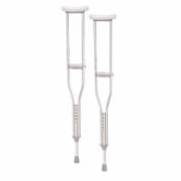 Walking Crutches with Underarm Pad and Handgrip, Adult, 1 Pair