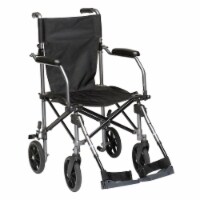 Drive Medical Travelite Aluminum Frame Transport Wheelchair Chair with Carry Bag Perspective: Main