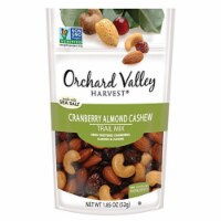 Orchard Valley Harvest Cranberry Cashew Trail Mix - Almond - Case of 14 - 1.85 oz.