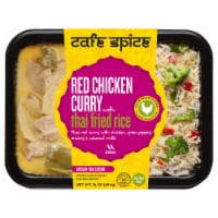 Cafe Spice® Gluten Free Red Chicken Curry with Thai Fried Rice Cuisine Perspective: Main