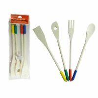 Family Maid 2334153 Wooden Cooking Utensils - Natural, 4 Piece - Case of 24