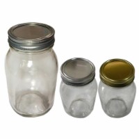 Familymaid 15726 750 ml Canning Gold & Silver Mason Jar - Pack of 12