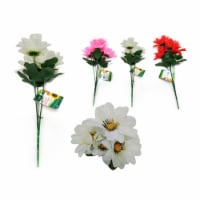 Familymaid 27737 14 in. 5 Flowers Flower Bouquet - Red No. 4, Pink No. 5 & White No. 6