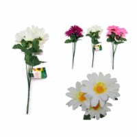 Familymaid 27740 5 Flowers 14 in. Flower Bouquet - Pink No. 5, White No. 6 & Purple No. 7