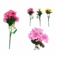 Familymaid 27746 7 Flowers 15 in. Flower Bouquet - Yellow No. 1, Pink No. 4 & White No. 6