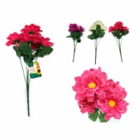 Familymaid 27747 5 Flowers 14 in. Flower Bouquet - Pink No. 5, White No. 6 & Purple No. 7
