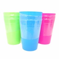 FamilyMaid 60164 3.5 dia. x 5.9 in. Assorted Color Plastic Tumbler, 3 Piece - Pack of 96