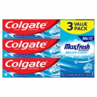 Colgate® Max Fresh® with Whitening Breath Strips Cool Mint Flavor Toothpaste Perspective: Main