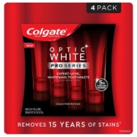 Colgate Optic White Toothpaste Pro Series Stain Shield, 3.3 Ounce (Pack of 4)