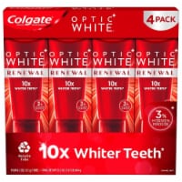 Colgate Optic White Renewal High Impact Teeth Whitening Toothpaste, 4.3 Oz (4Pk)