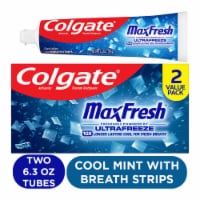 Colgate Max Fresh with Whitening Toothpaste with Mini Breath Strips Cool Mint