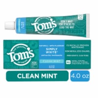 Tom’s of Maine Simply White Toothpaste Anti-Cavity with Fluoride in Clean Mint Perspective: Main
