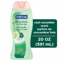 Softsoap Moisturizing Body Wash and Shave Gel Cool Cucumber Scent 20 fl oz Bottle Perspective: Main