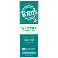 Tom’s of Maine Whiten Plus Coconut Oil Fluoride Free Toothpaste with Gentle Mint Flavor Perspective: Main