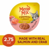 Meow Mix Tenders in Sauce Wet Cat Food With REAL Salmon & Crab Perspective: Main