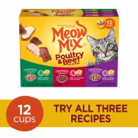 Meow Mix Tenders in Sauce Wet Cat Food Variety Pack With Poultry & Beef Favorites Perspective: Main