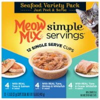 Meow Mix Simple Servings Seafood Wet Cat Food Variety Pack Perspective: Main