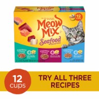Meow Mix Seafood Favorites Savory Morsels in Gravy Wet Cat Food Variety Pack