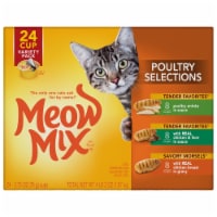 Meow Mix Poultry Selections Wet Cat Food Variety Pack 24 Count