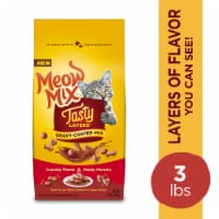 Meow Mix Tasty Layers Dry Cat Food, Beef Au Jus Flavor Coated in Savory Gravy, 3 lb Bag Perspective: Main