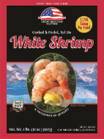 Great American Seafood Cooked & Peeled Tail On White Shrimp