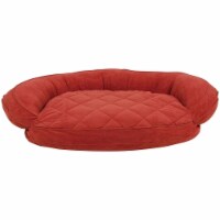 Carolina Pet 019430 Microfiber Quilted Poly Fill Bolster Bed - Saddle, Large