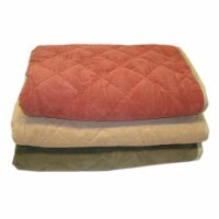 Carolina Pet 020340 Diamond Quilt Microfiber & Cloud Sherpa Throw for Pets - Earth Red