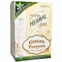 Mate Factor Functional Herbal Tea Blends Ginger Turmeric with Black Pepper - 20 Tea Bags