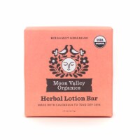 Moon Valley Organics Bergamot Geranium Herbal Lotion Bar Perspective: Main