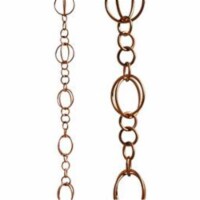Patina Products R280H Copper Life Circles Rain Chain - Half Length