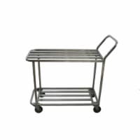 Prairie View WUC2048 Welded T-Bar Aluminum Utility Carts with 2 Tier - 41 x 54 x 20 in.