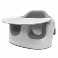 Bumbo Floor Seat LITE & Tray Combo with Cushioned Seat & Safety Strap, Cool Grey